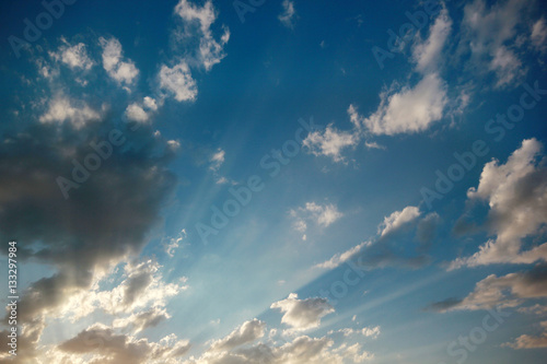 Beautiful sky with white cloud