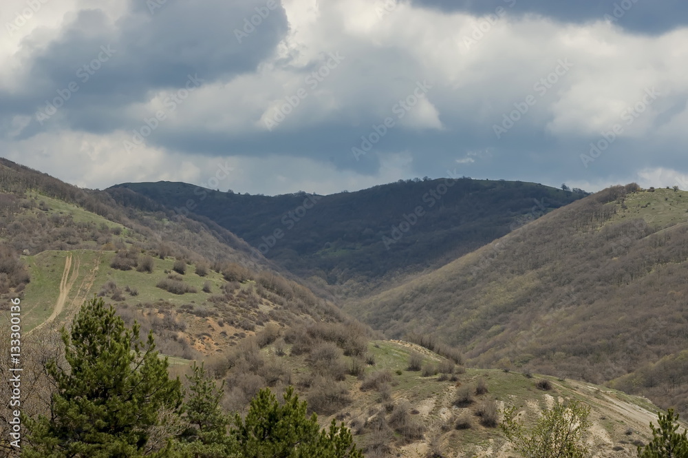 Balkan mountain at spring in Bulgaria