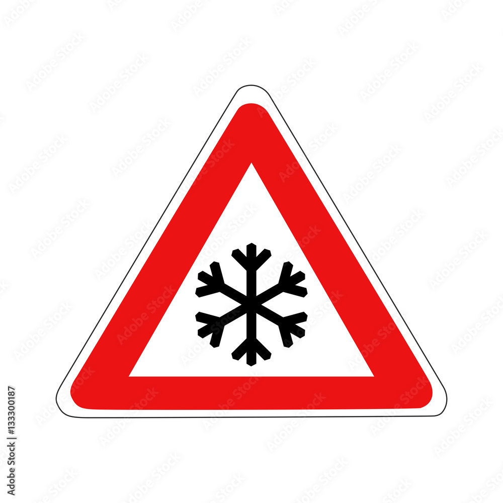 Schild Mit Schneeflocke