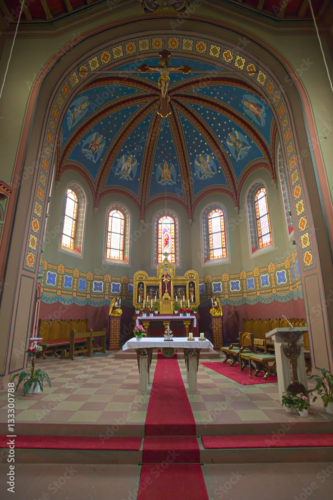 Interior of the church of St. Anna in Sulzbach, Gaggenau, Germany