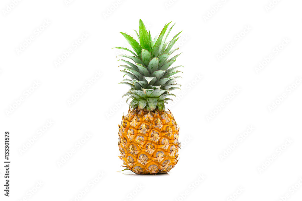 Isolated of pineapple fruit sliced on white background Isolated of pineapple fruit sliced on white background