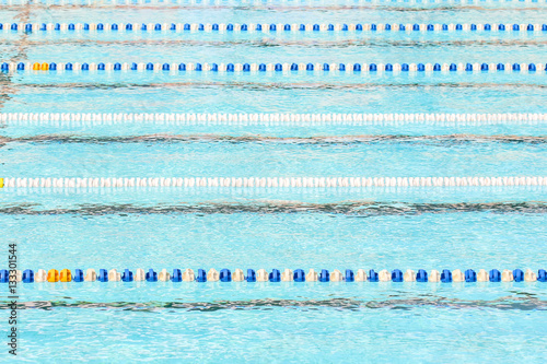 Swimming pool for competition with race tracks or lanes