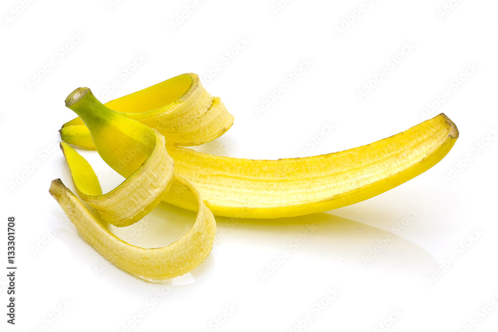 Tasty banana isolated on white background