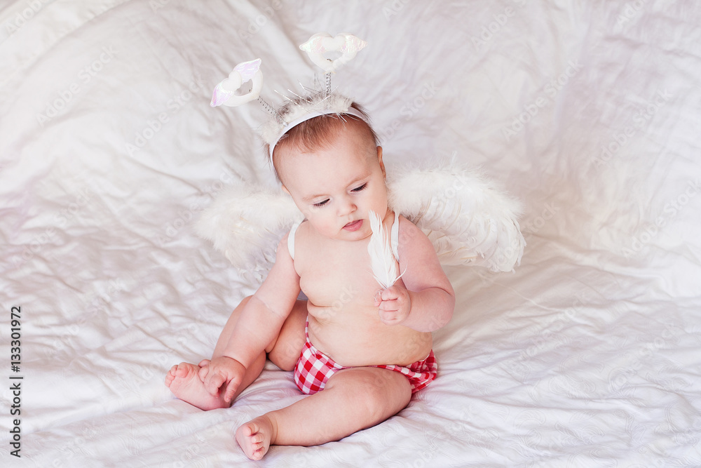 Baby Angel with Wings and feather Baby Angel with Wings and feather