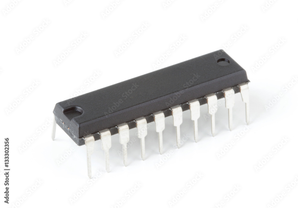 Integrated Circuit Chip on white background Integrated Circuit Chip on white background