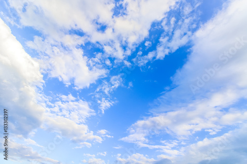 Clear blue sky with cloudy as a background wallpaper, pastel sky wallpaper