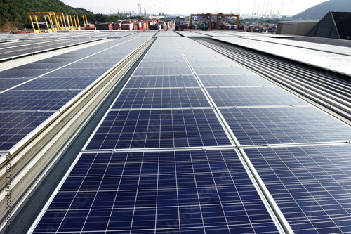 Solar PV Rooftop System Industrial Background