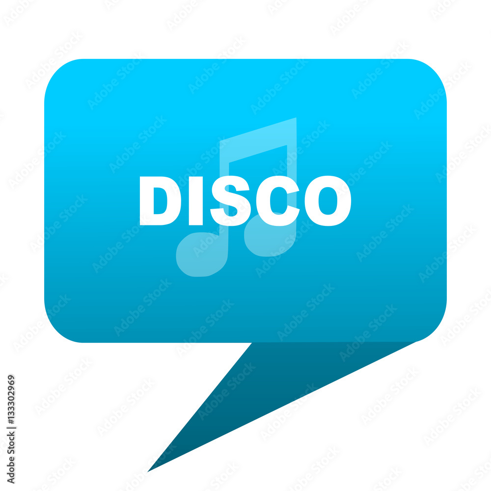 disco music blue bubble icon disco music blue bubble icon