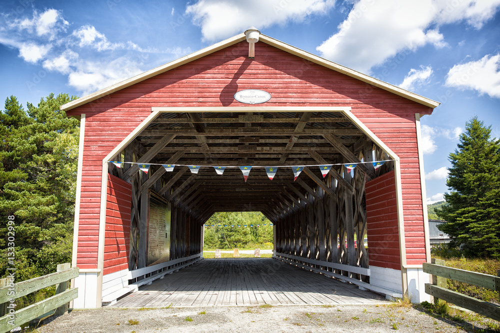 The Romain Caron covered bridge The Romain Caron covered bridge