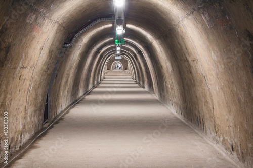 Old tunnel from WW2 under upper town in the center of Zagreb, Croatia