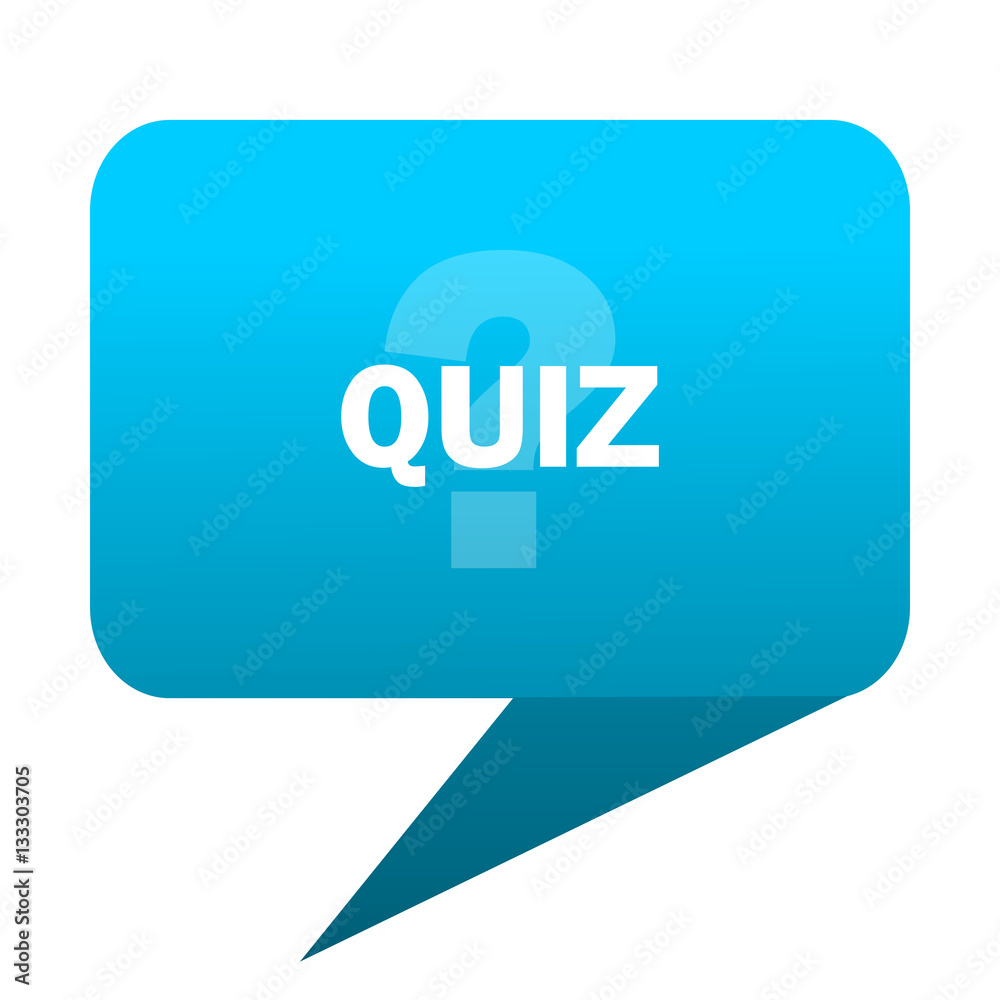 quiz blue bubble icon