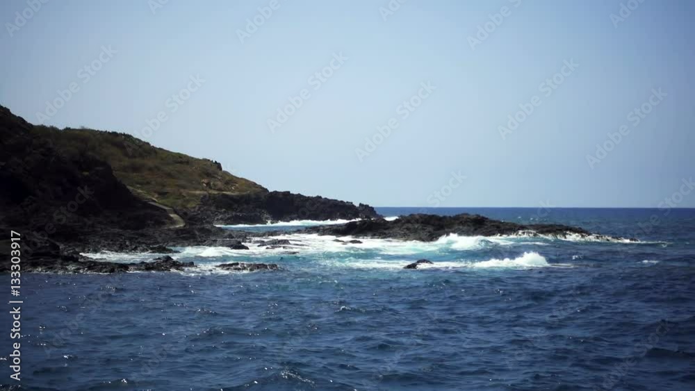 Sea waves beating against the rocks Sea waves beating against the rocks