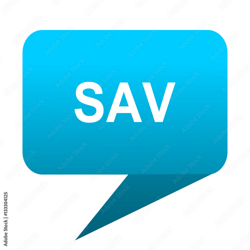 sav blue bubble icon sav blue bubble icon