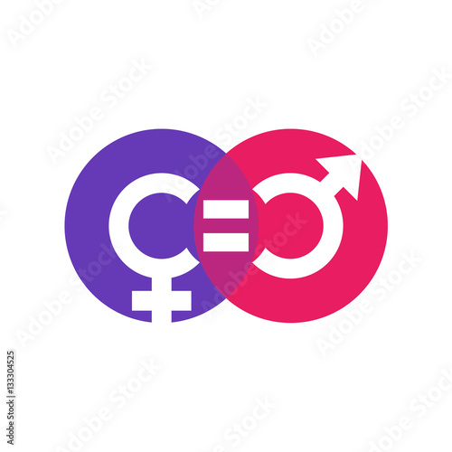 gender equity symbol, icon on white photo