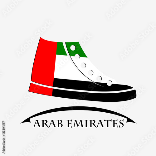 shoes icon made from the flag of Arab Emirates