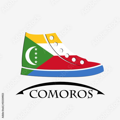 shoes icon made from the flag of Comoros