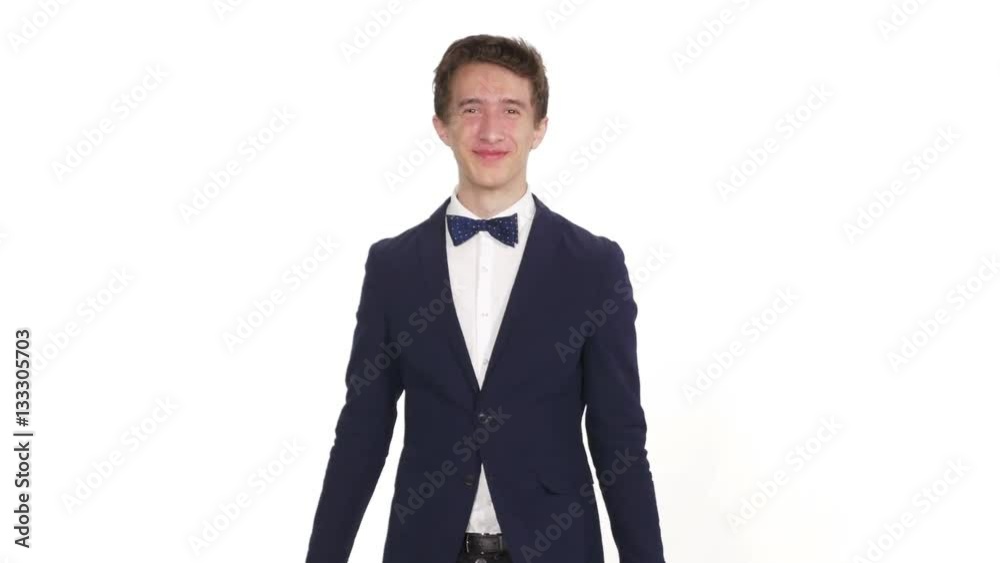 Happy elegant teenager celebrating success Happy elegant teenager celebrating success