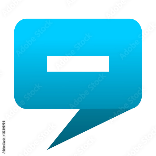 Free Download minus blue bubble icon - GFXLoad