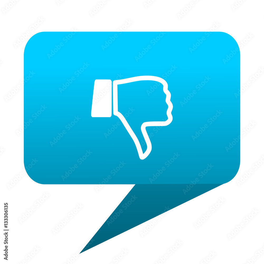 Fototapeta premium dislike blue bubble icon