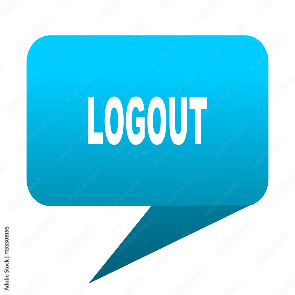 logout blue bubble icon logout blue bubble icon