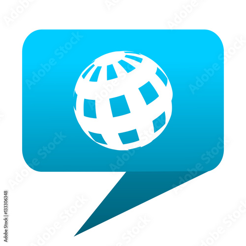 earth blue bubble icon