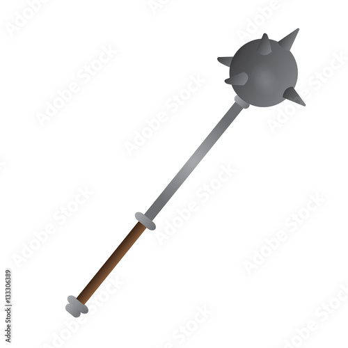 Isolated mace on a white background, Vector illustration