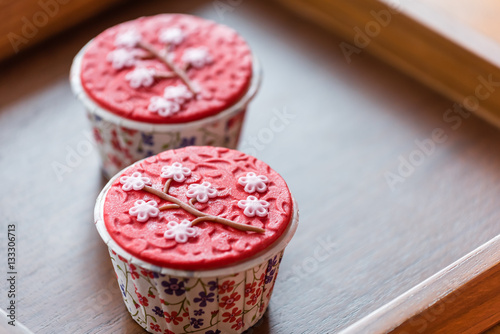 chinese new year theme cup cake