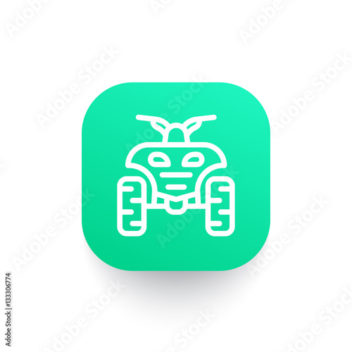 quad bike vector line icon
