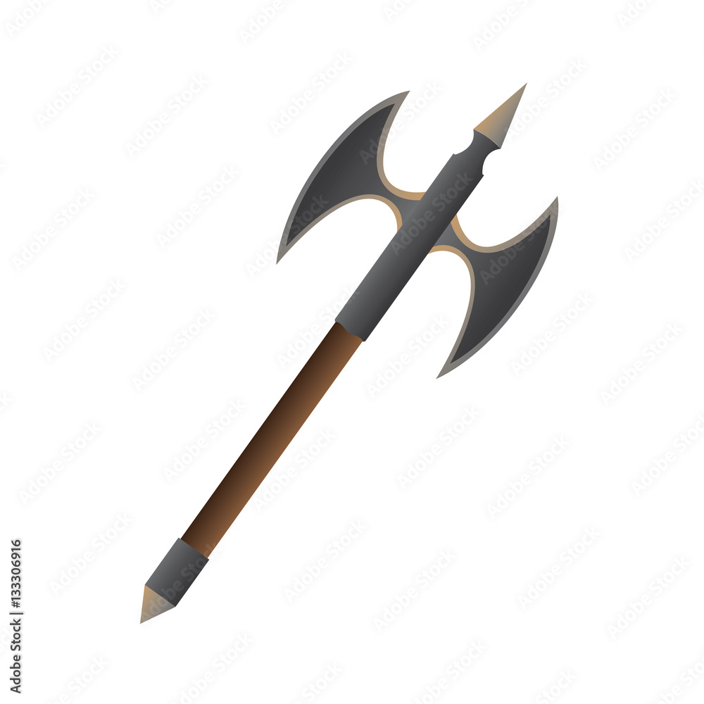 Isolated axe on a white background, Vector illustration Isolated axe on a white background, Vector illustration