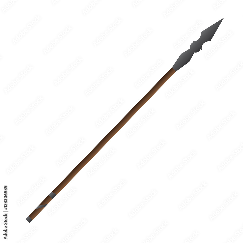 Isolated spear on a white background, Vector illustration