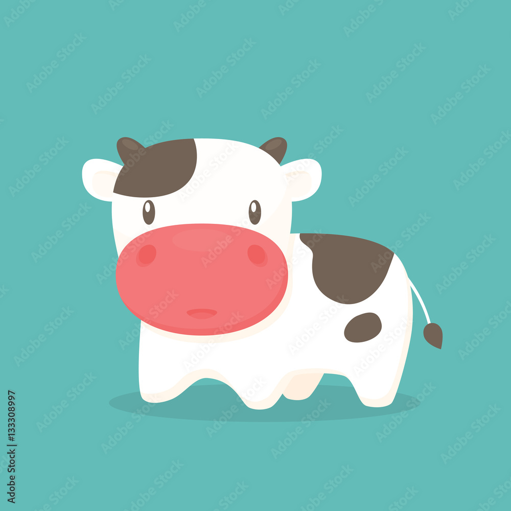 Cute cow cartoon vector isolated Cute cow cartoon vector isolated