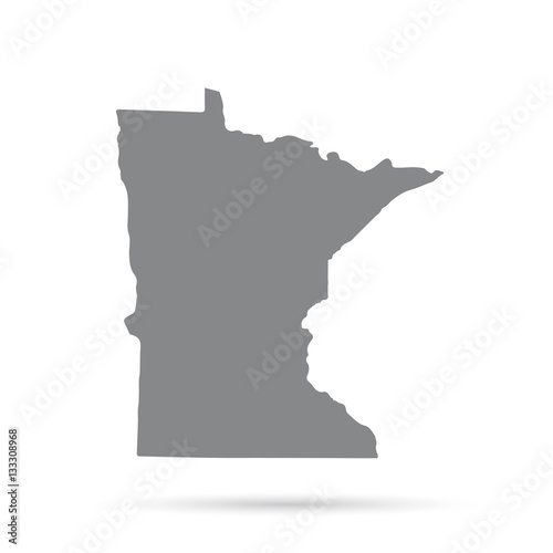 Map of the U.S. state of Minnesota on a white background