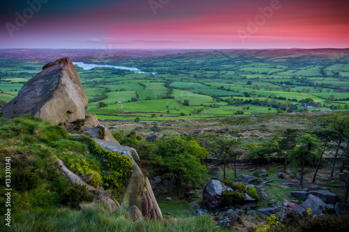 The Roaches at sunset, Peak district national park, UK