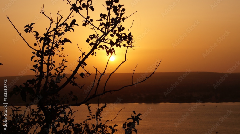 Sonnenaufgang am Niger