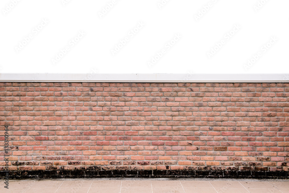 Fototapeta premium tekstura ozdobny wzór czerwonej cegły ściany ogrodzenia