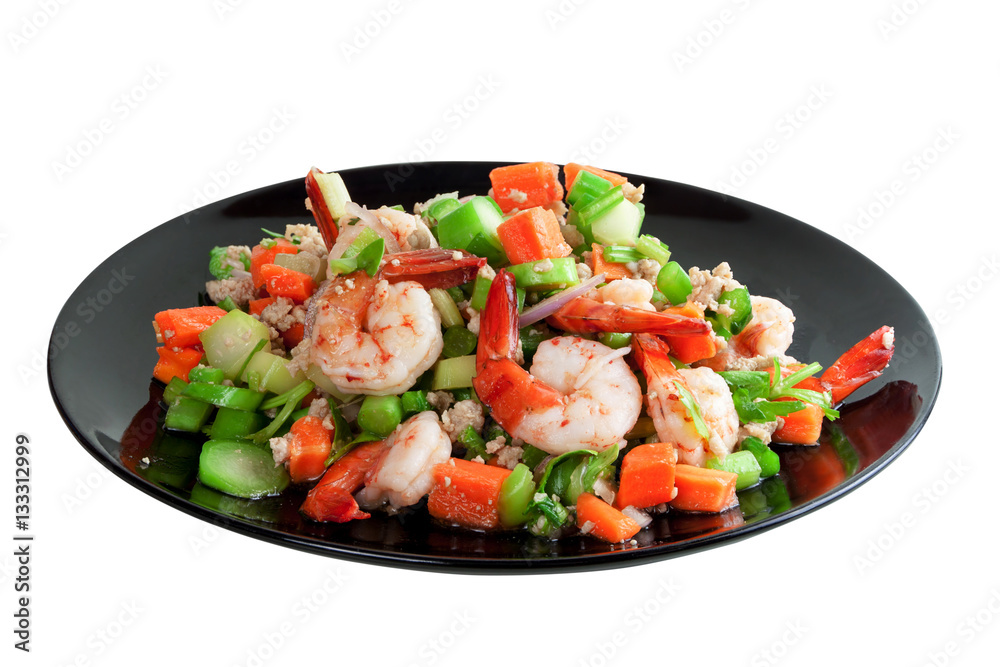 Spicy Kale Branch with Shrimp Salad Spicy Kale Branch with Shrimp Salad