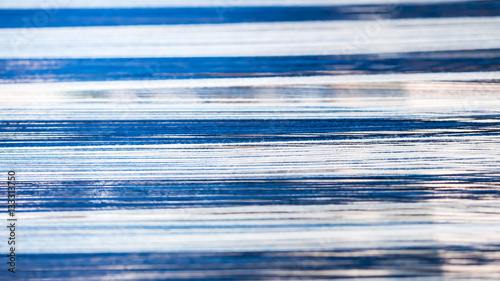 Bilde på lerret Abstract blue and white silk stripes pattern for fabrics backgrond