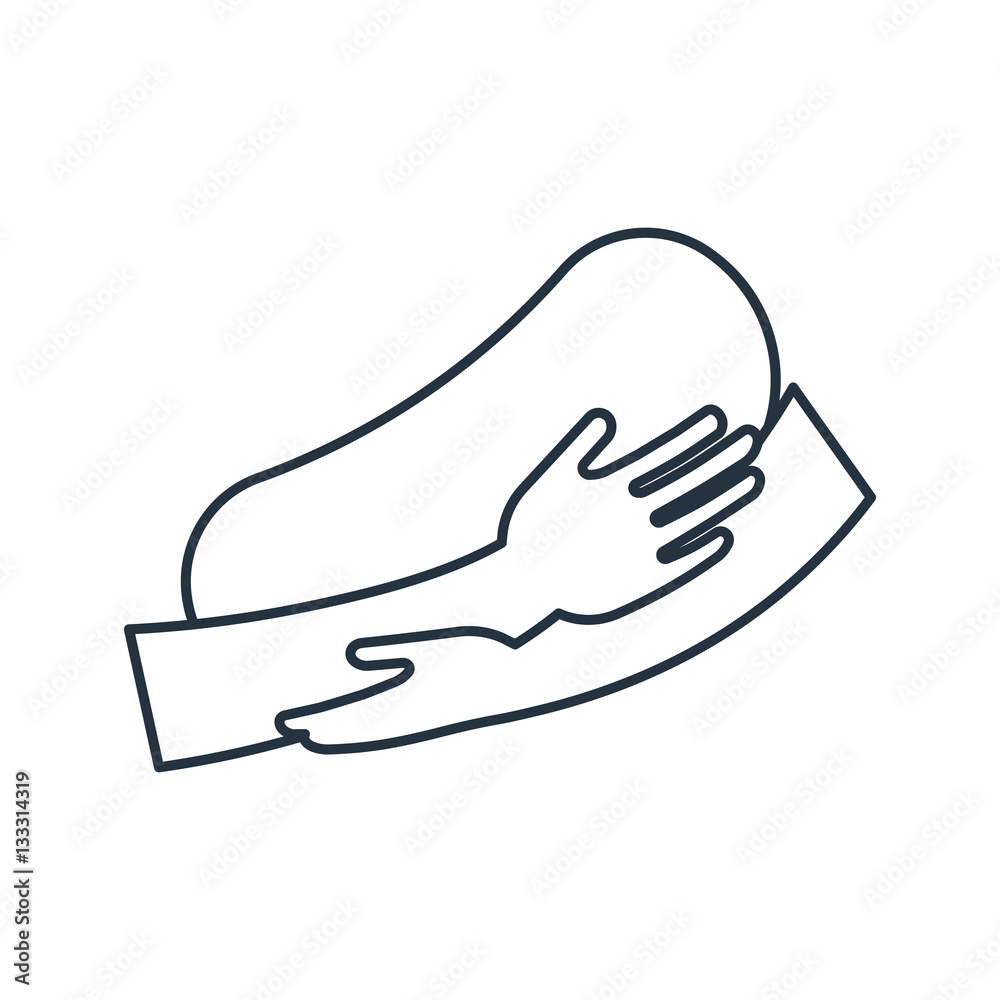 Obraz premium baby Hugs isolated line icon on white background