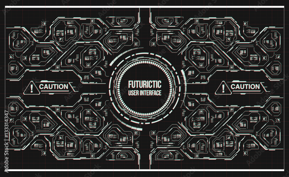Background with futuristic user interface. Design concept with HUD elements. Background with futuristic user interface. Design concept with HUD elements.