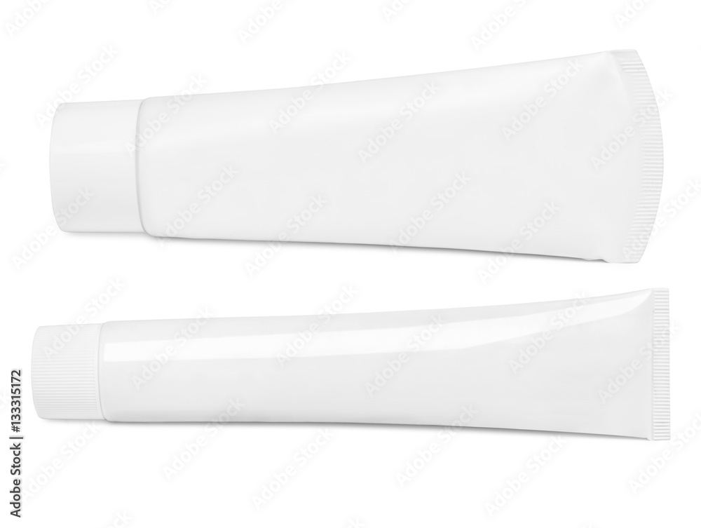 white plastic tube without labels white plastic tube without labels