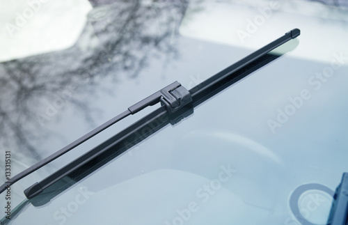 wiper on a car glass
