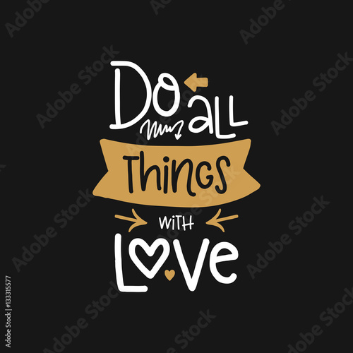 Vector poster with phrase decor elements