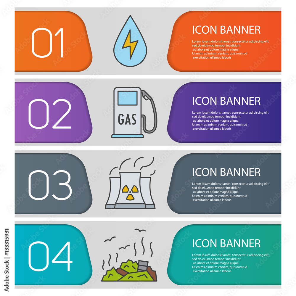 Eco banner templates set