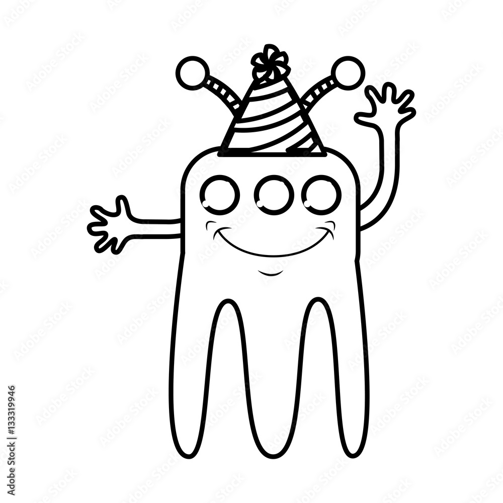 monster comic character with party hat icon vector illustration design monster comic character with party hat icon vector illustration design