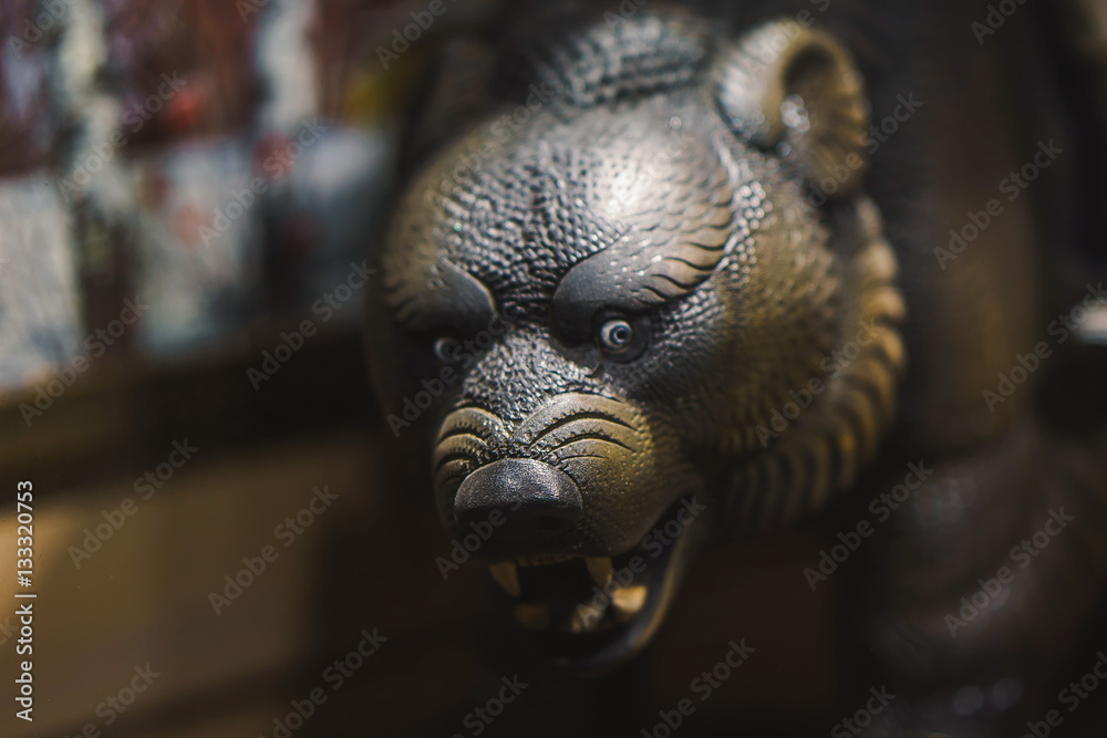 Fototapeta premium decorative bear from wood