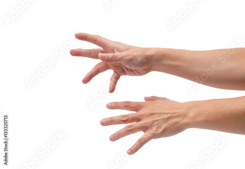 asian male hands reaching out