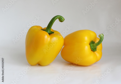yellow pepper isolated background
