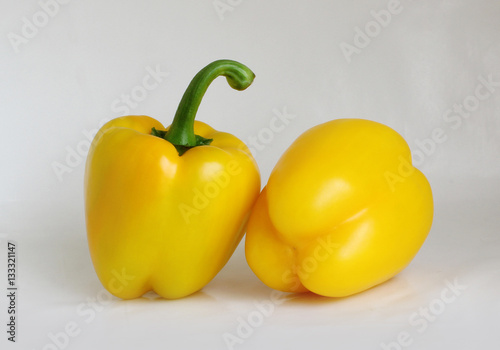 yellow pepper isolated background