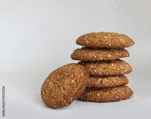 oatmeal cookies isolated background