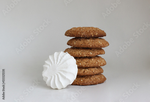 oatmeal cookies zephyr isolated background